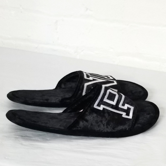 Pink Victoria's Secret Black Slippers - Picture 6 of 6